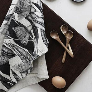 Paul Zetlein flowering gum print on lined tea towel