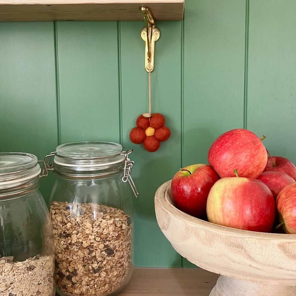 Felt Fresheners - Australian Florals hanging in the kitchen
