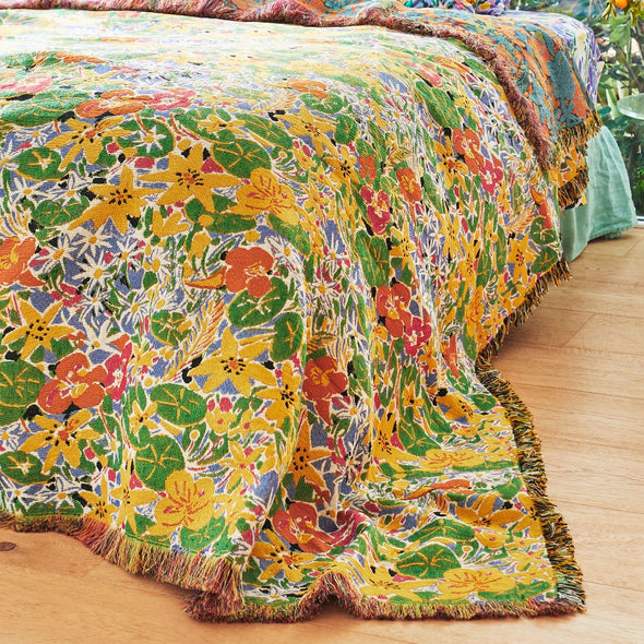 Ken Done Nasturium Tapestry Blanket