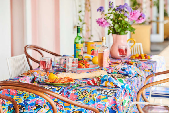Kip&Co X Ken Done Barrier Reef Garden Linen Tablecloth
