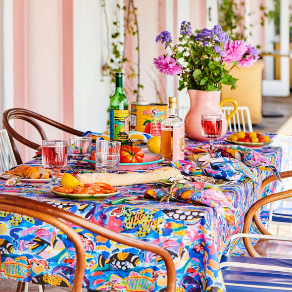Kip&Co X Ken Done Barrier Reef Garden Linen Tablecloth