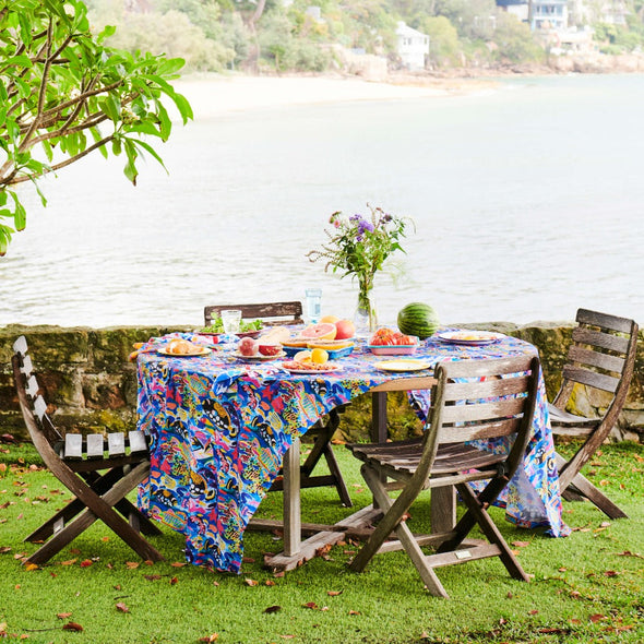 Kip&Co X Ken Done Barrier Reef Garden Linen Tablecloth