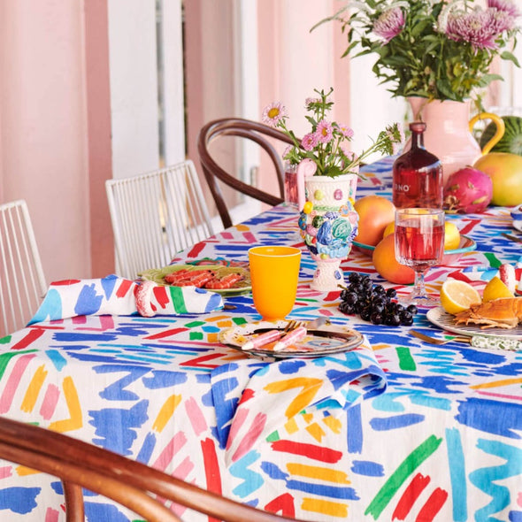 Ken Done ROUND Little Tackers Linen Tablecloth