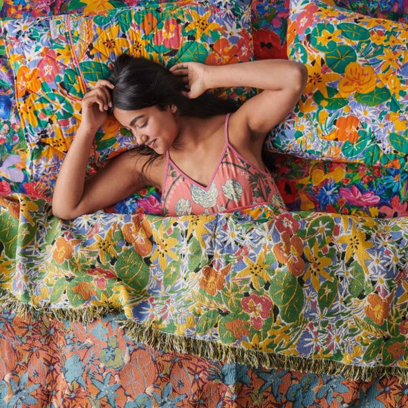 Ken Done Nasturium Tapestry Blanket