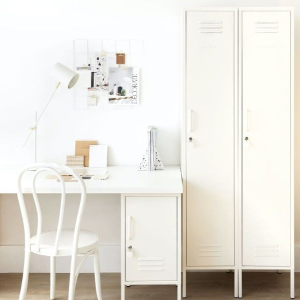 The Skinny Locker In White by Mustard Made