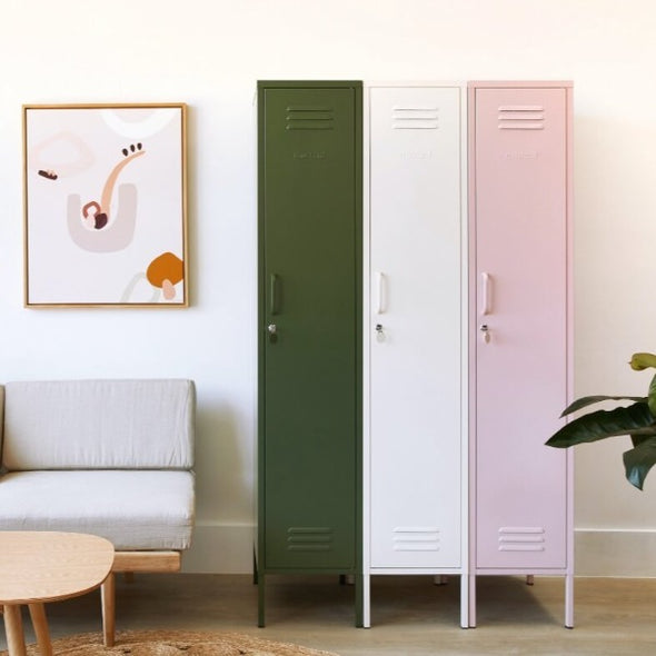 The Skinny Locker In White by Mustard Made