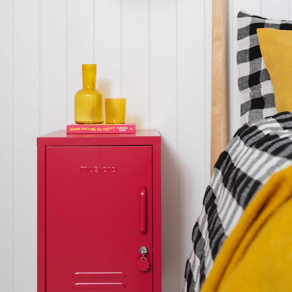 The Shorty Locker in Poppy as bedside table