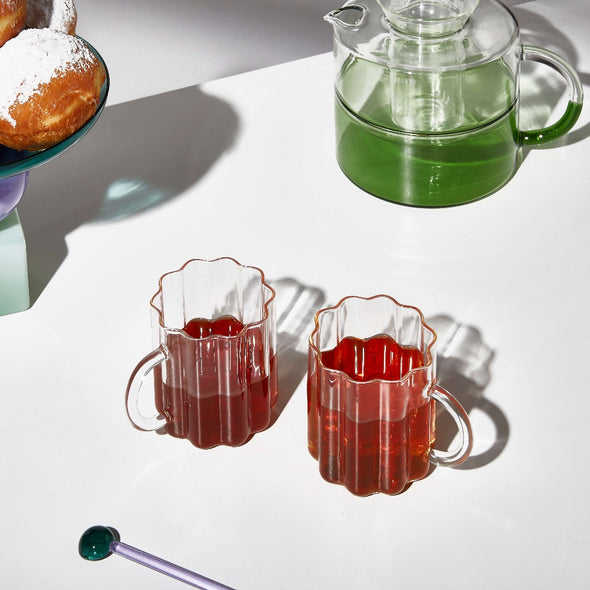 wave mugs in clear