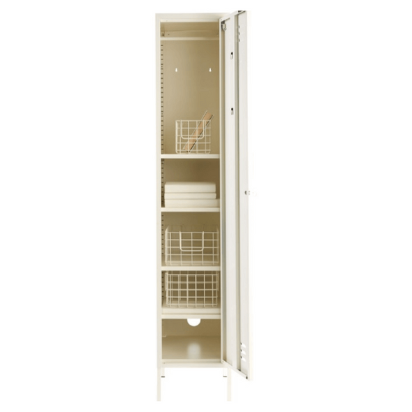 The Skinny Locker In White by Mustard Made