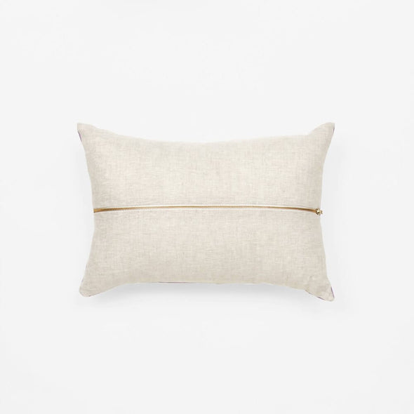 Big Check Lavender Rectangle Cushion