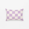 Big Check Lavender Rectangle Cushion