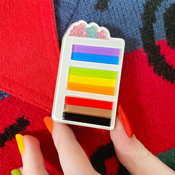 Slice Of Pride Cake Brooch
