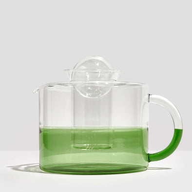 Two Tone Teapot Clear + Green