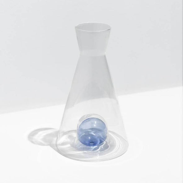 Vice Versa Carafe in Clear + Blue by Fazeek