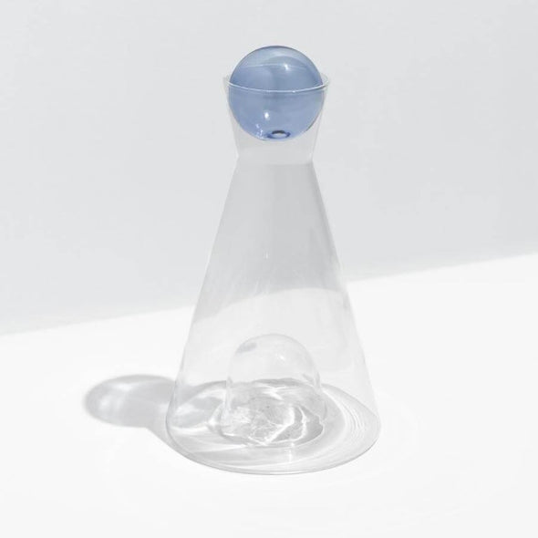 Vice Versa Carafe in Clear + Blue by Fazeek