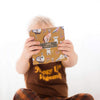 Toddler holding box