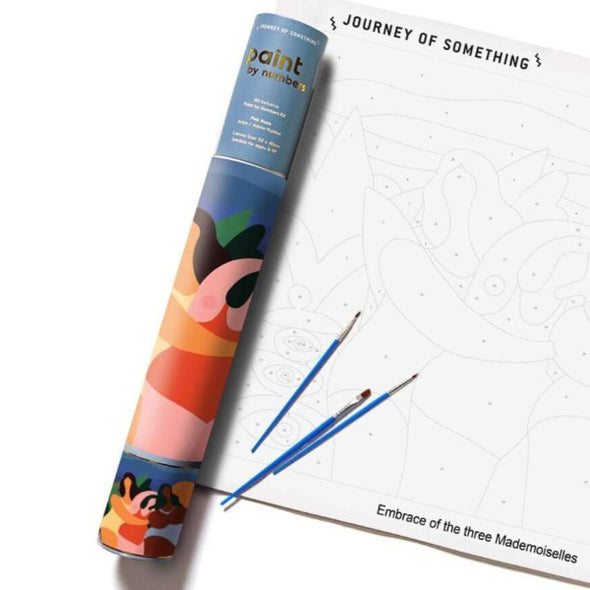 Paint by Numbers Kit - EMBRACE OF THE THREE MADEMOISELLES by Journey of Something