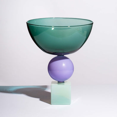 Geo Bowl in Teal, Lilac + Jade