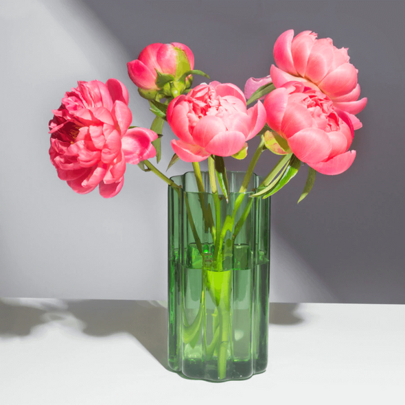 Wave Vase in Green