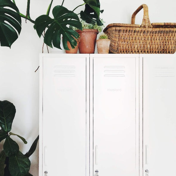 The Skinny Locker In White by Mustard Made