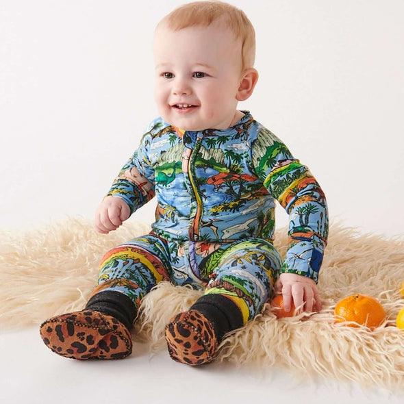 Jurassic Organic Zip Romper