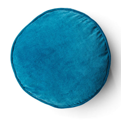 Lagoon Teal Velvet Pea Cushion