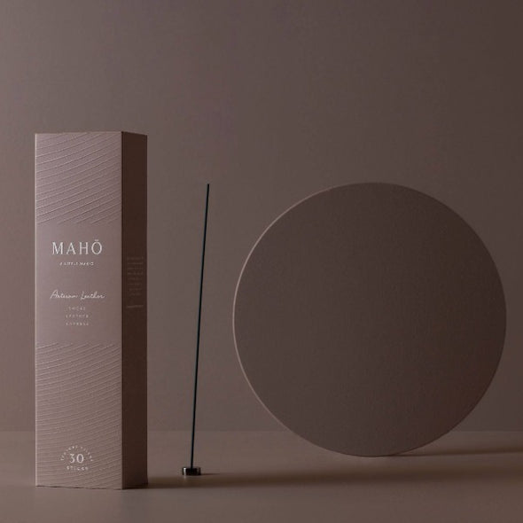 MAHO incense in artisan leather 