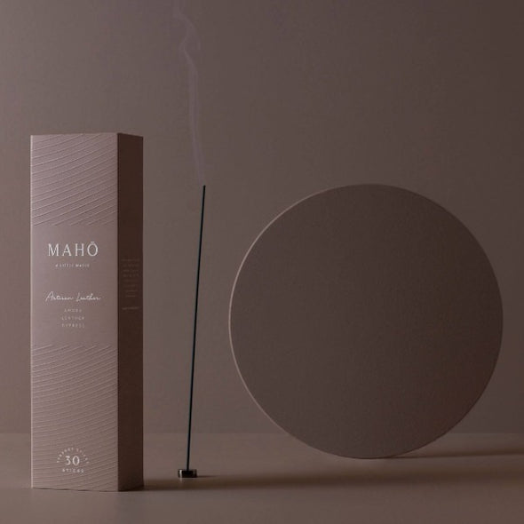 MAHO incense in artisan leather 