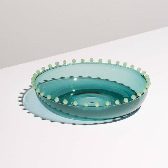 Pearl Platter in Teal + Jade by Fazeek