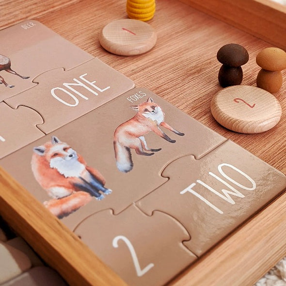 Woodland Counting Puzzle by Modern Monty