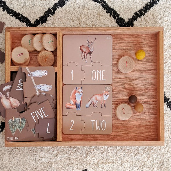 Woodland Counting Puzzle by Modern Monty
