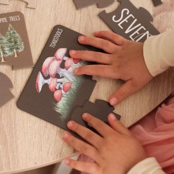 Woodland Counting Puzzle by Modern Monty