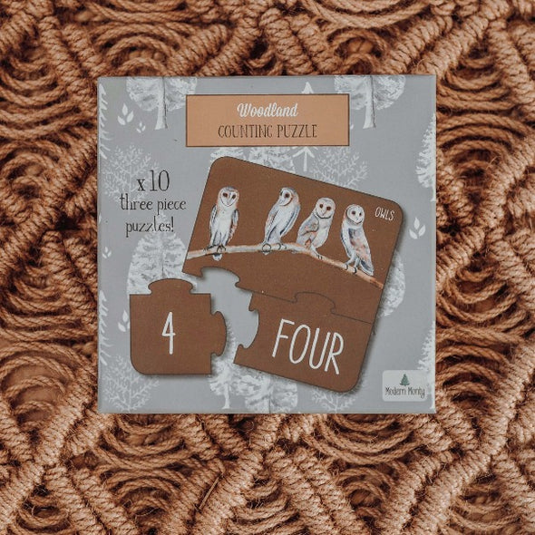 Woodland Counting Puzzle by Modern Monty