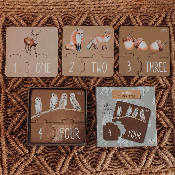 Woodland Counting Puzzle by Modern Monty