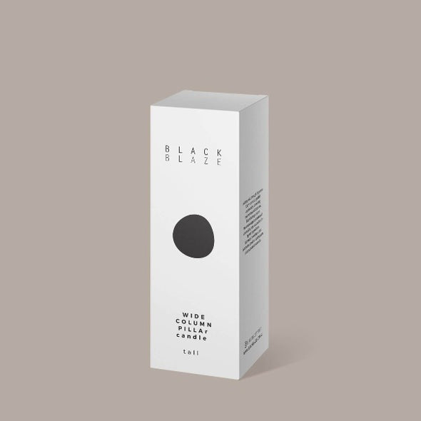 Wide Column Pillar Candle - Beige by Black Blaze