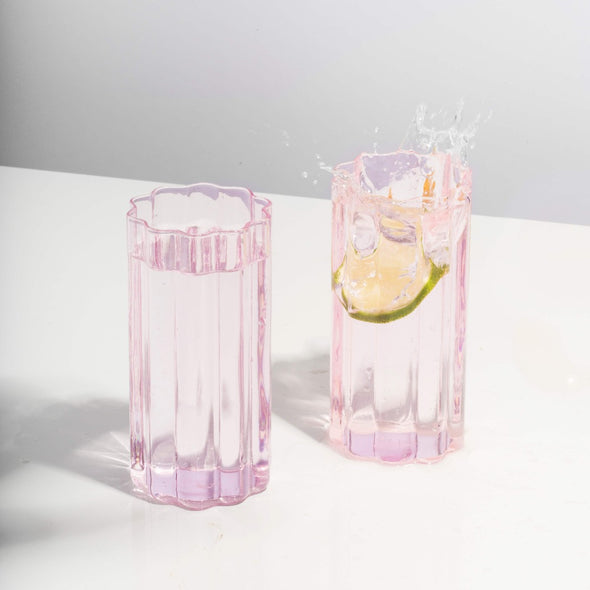 Wave Highballs in Pink