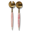pink marble salad servers by kip and co