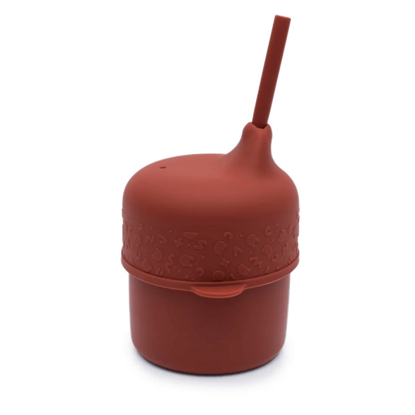 grip cup with sippie lid and straw