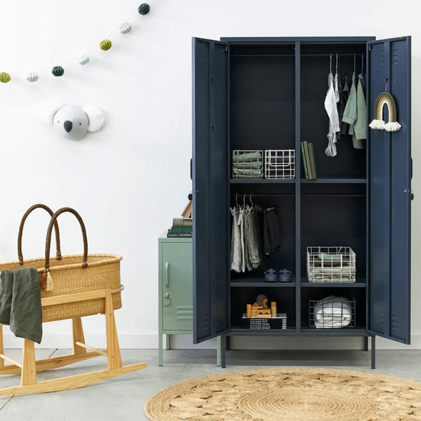 The Twinny in Slate styled in a nursery