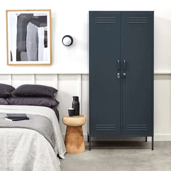 The Twinny in Slate styled in a bedroom