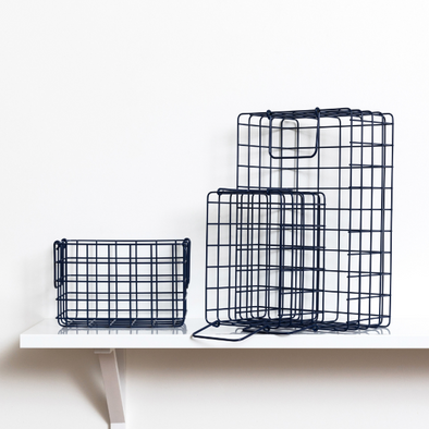 Mustard Made Baskets in NAVY