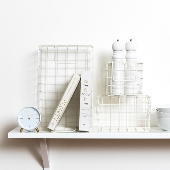 Mustard Made Baskets in WHITE