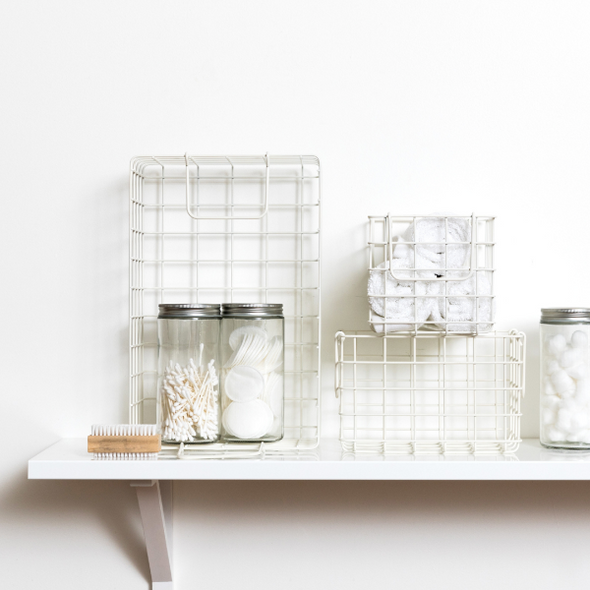 Mustard Made Baskets in WHITE