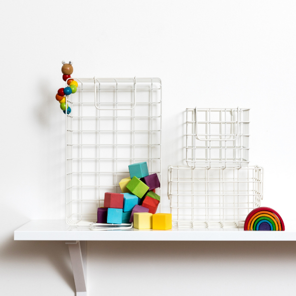 Mustard Made Baskets in WHITE