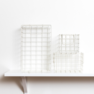 Mustard Made Baskets in WHITE