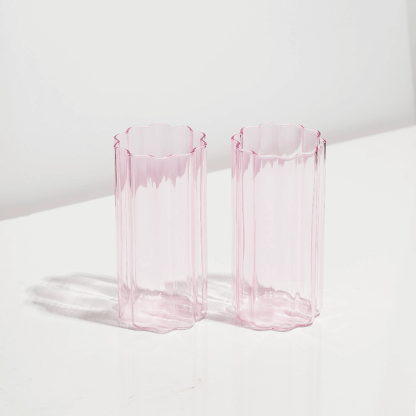 Wave Highballs in Pink