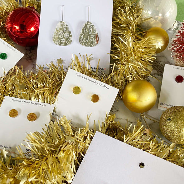 Silver Christmas Earrings