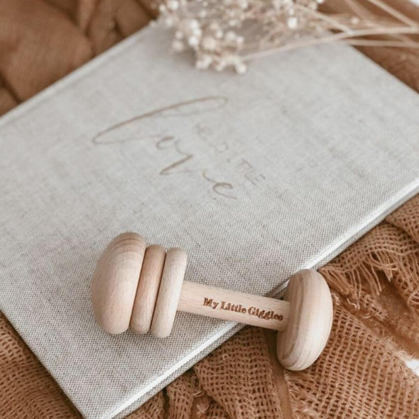 Keepsake Timber Rattle by My Little Giggles