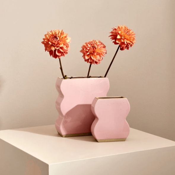 Form Vases in Pink