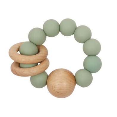 Silicone Ring Teether in Sage by My Little Giggles